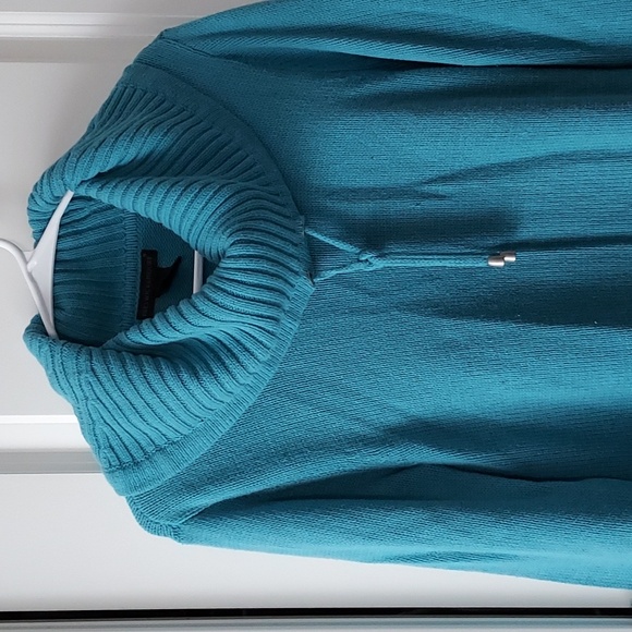 Prestwick & Moore long sleeve turtleneck sweater medium blue - Picture 2 of 9